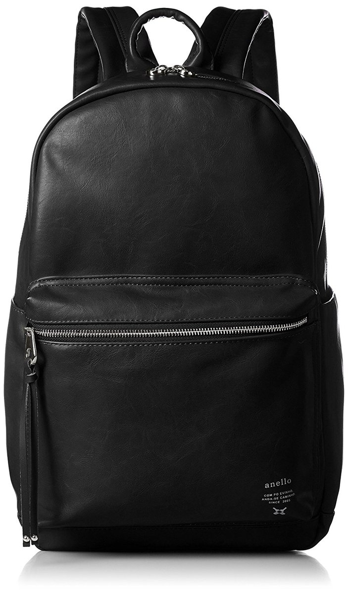 anello bag black leather