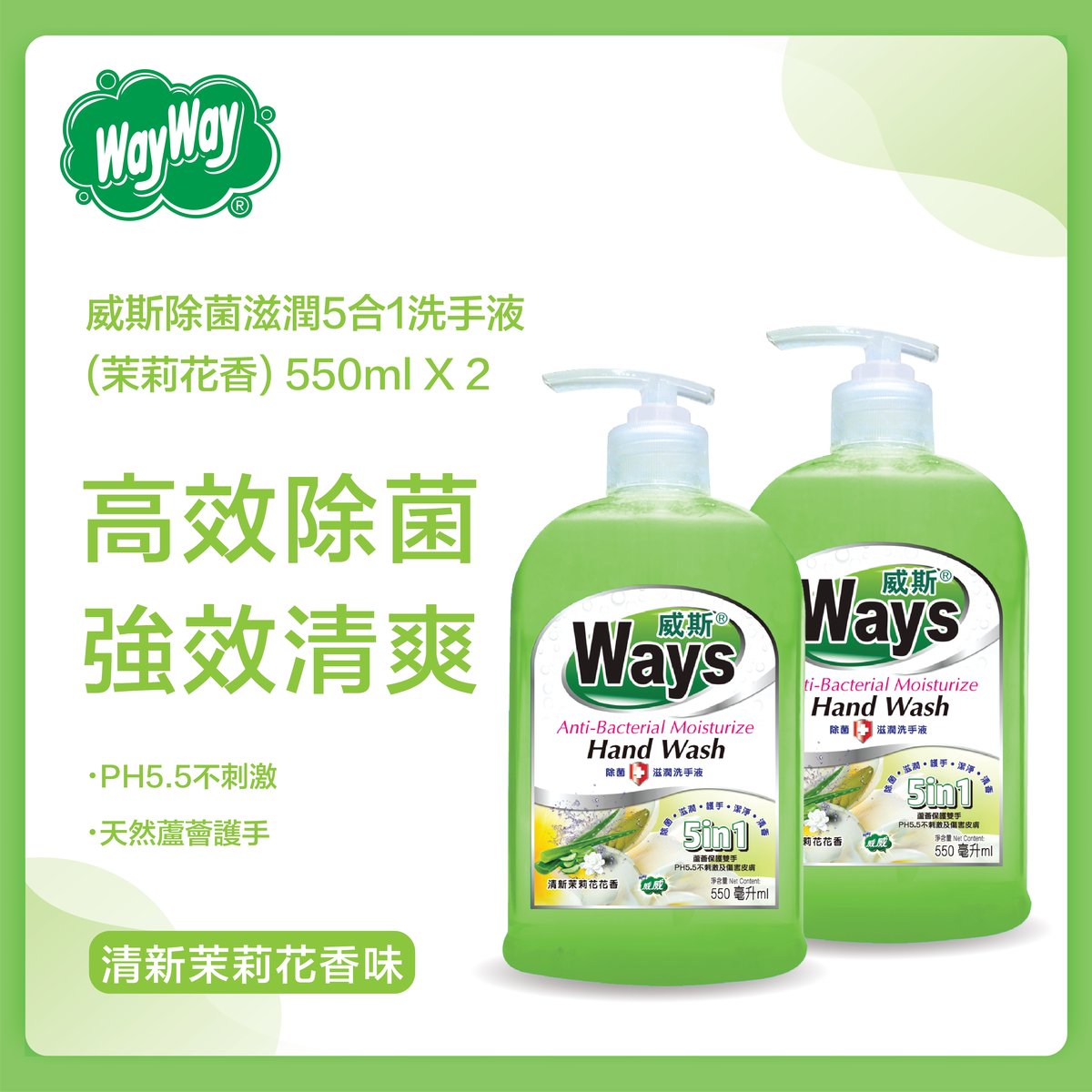 5in1 Anti-bacterial Moisturizing Liquid Foam Soap