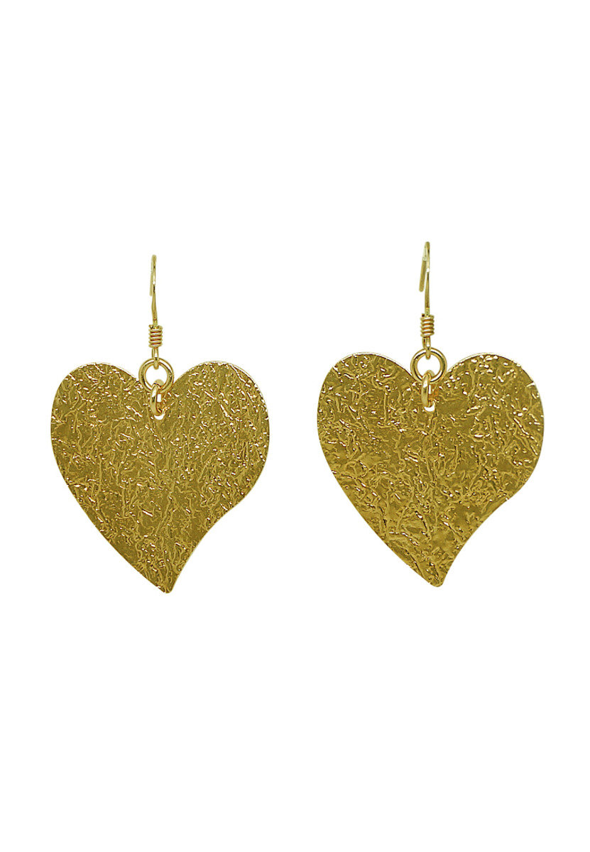 New Age Italian Sterling Silver Heart Shaped Earrings Gold Color New Age Italian Sterling Silver Heart Shaped Earrings Gold Color Hktvmall Online Ping