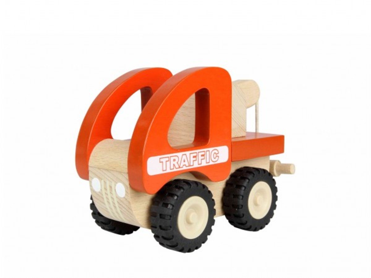 red tow truck toy