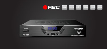支援繁、簡體及英文,支援EPG功能<br />PRIMA 雙 tuner 電視機頂盒