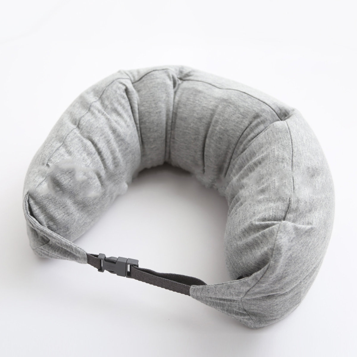 (Grey) Japan U-shaped Travel Neck Pillow w/ Microbeads