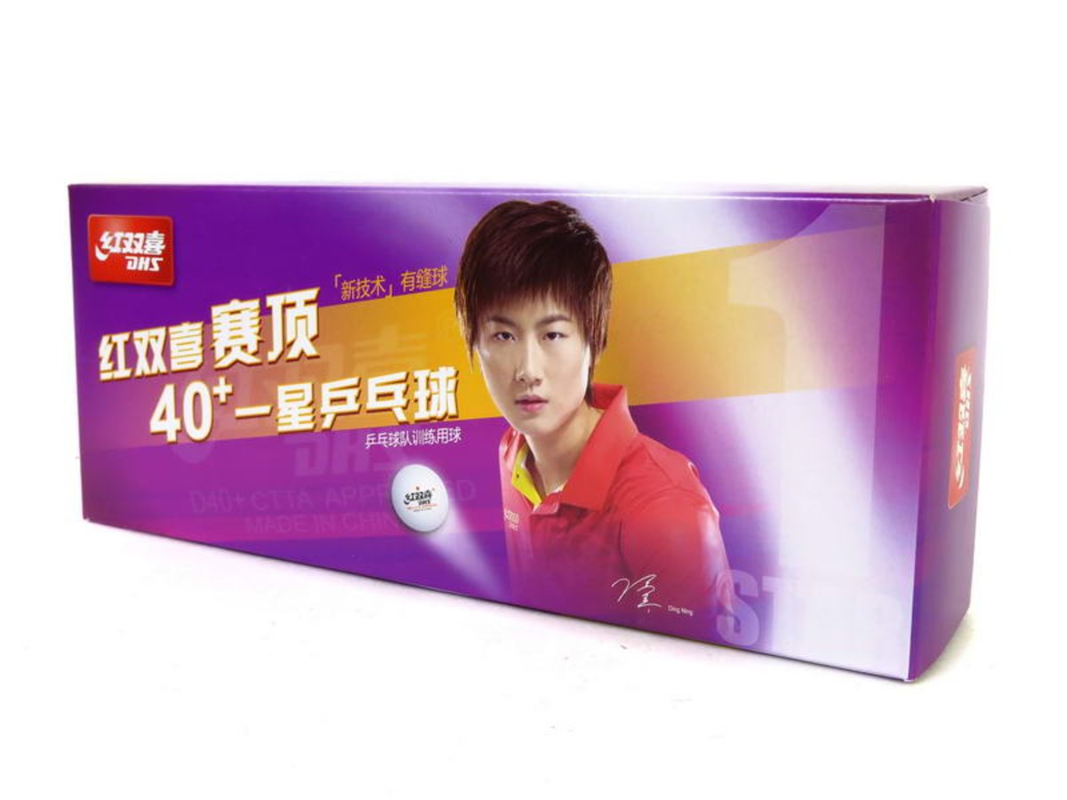 CD40C 'CELL-FREE-DUAL' 1 STAR Table Tennis Ball (White, 10pcs/box)