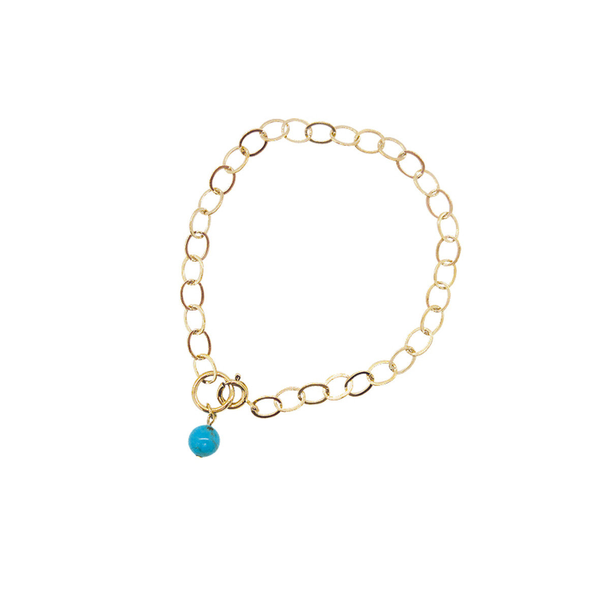 Göessele gold plated with turquoise bead bracelet