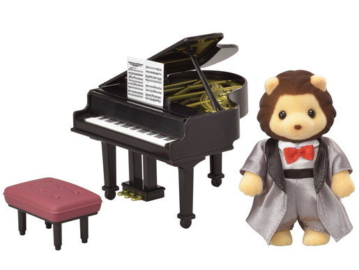 sylvanian families piano and desk set