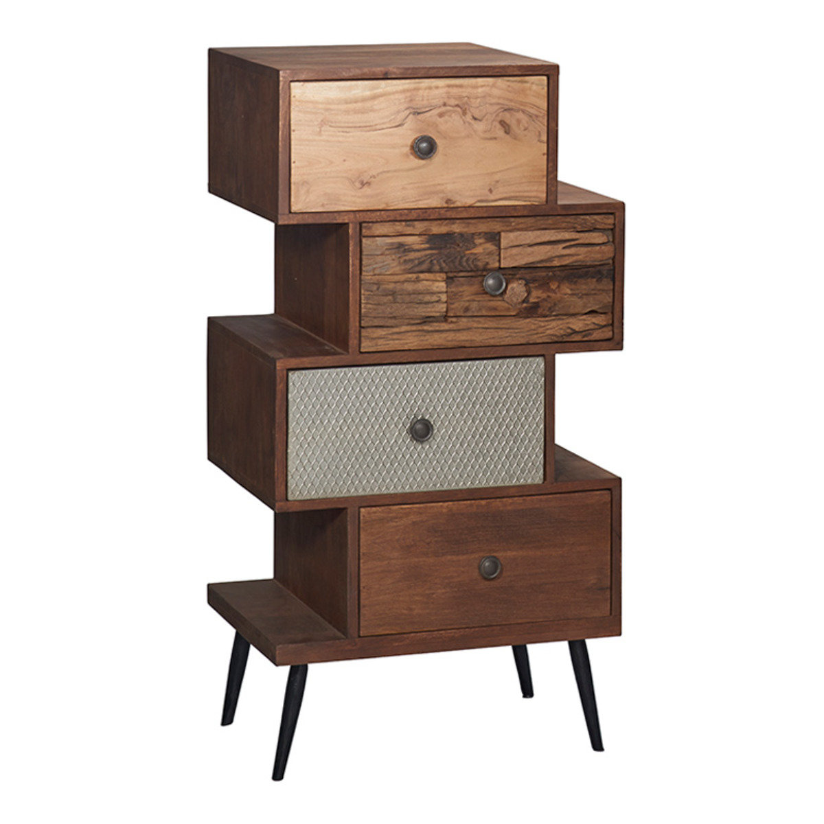 VENUS Zigzag Drawer Chest with 4 Drawers 500W x 400D x 980Hmm