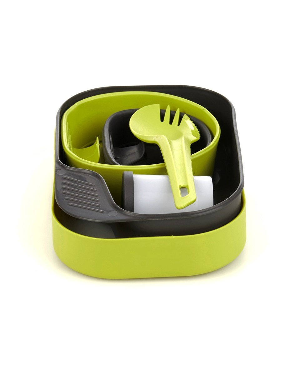Set D'ustensiles De Camping Wildo Camp-A-Box - Couleur Lime, Complet Et Compact Pour Vos Aventures En Plein Air