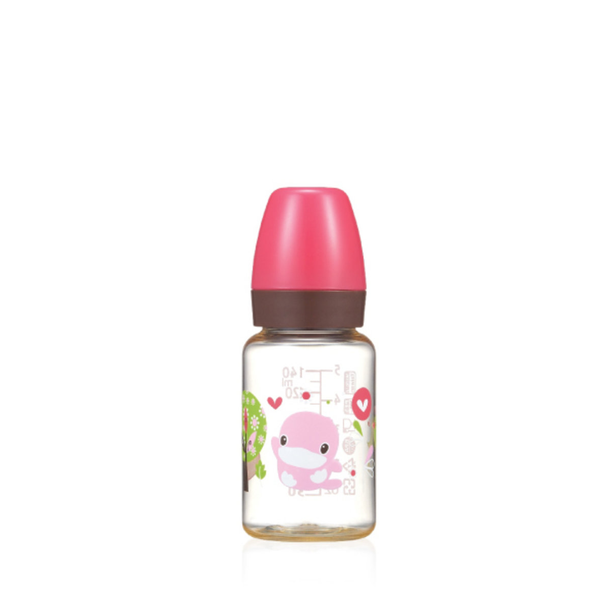 KUKU PES Anti-Colic Standard Feeding Bottle 120ml (Pink)