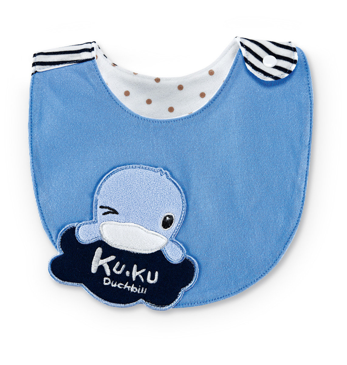 KUKU 眨眨眼小圍兜 - 藍色