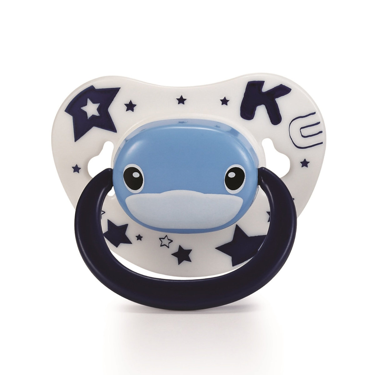 KUKU Thumb Shape Orthodontic Pacifier - 0-6m/Blue