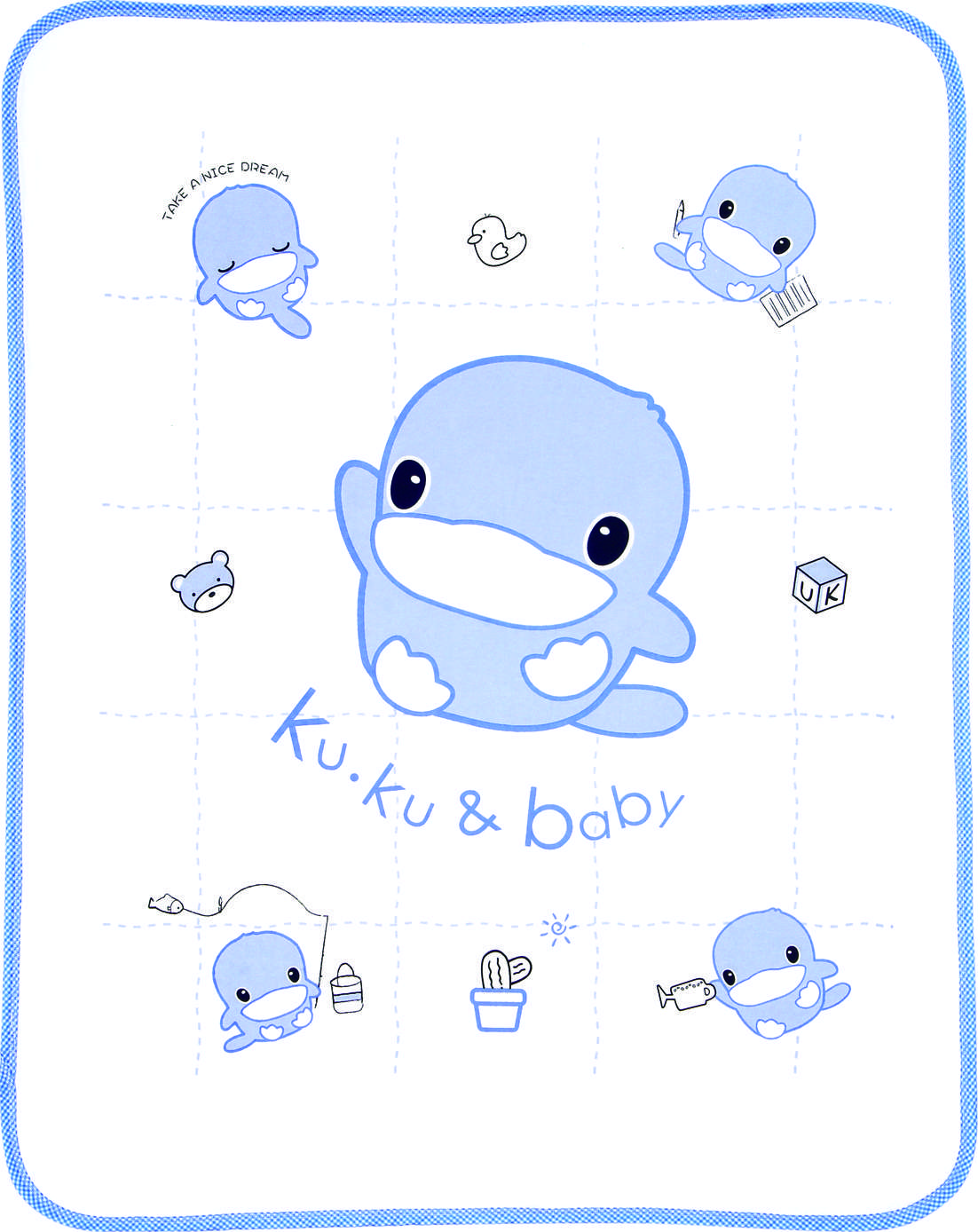 KUKU Baby Blanket - Blue