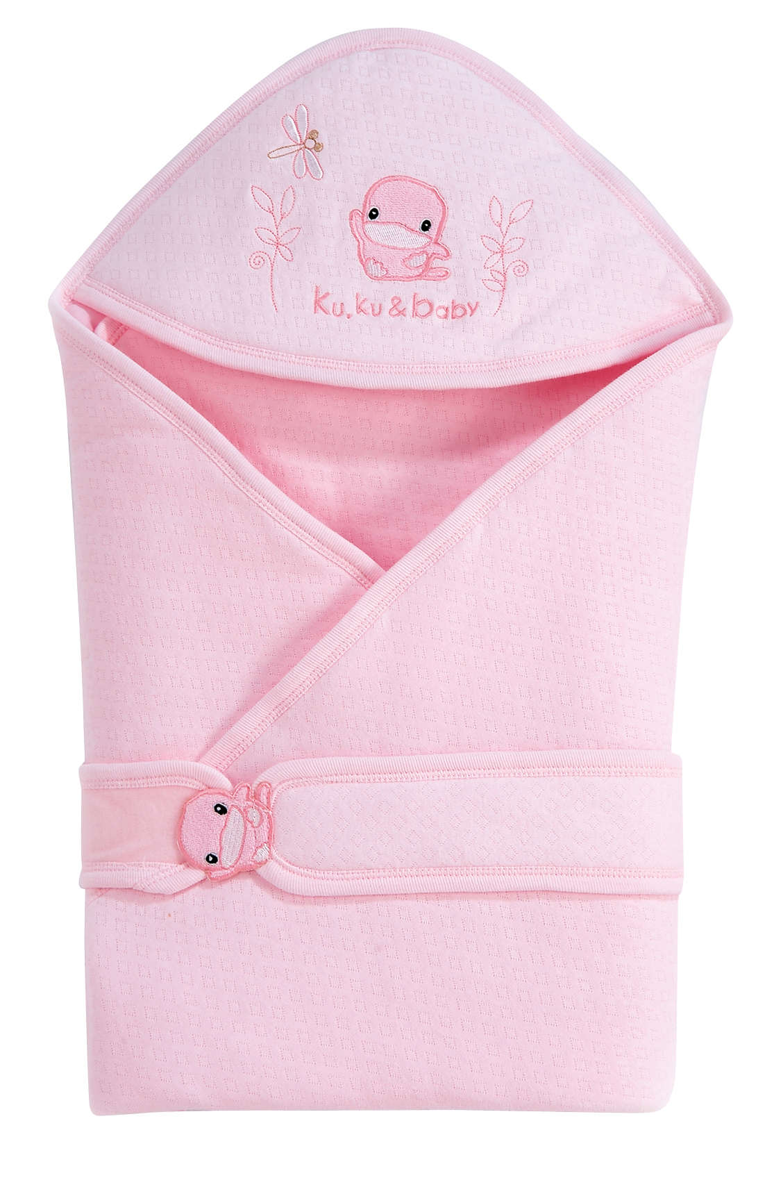 KUKU 造型抱巾 - 粉紅色