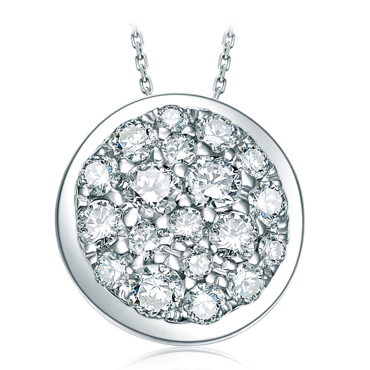 Sunshine:10K/417 White Gold diamond pendant