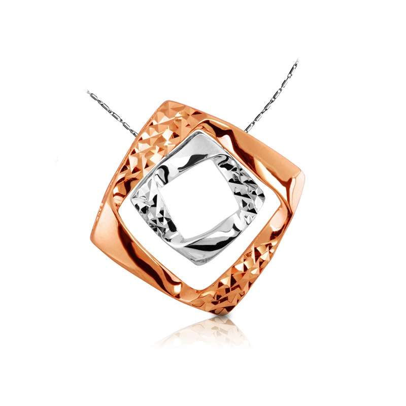 18K/750玫瑰/白色黃金吊墜