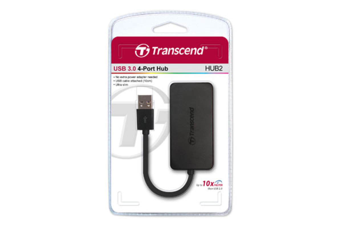 USB3.0 4-Ports HUB 黑色 TSHUB2K (香港行貨)