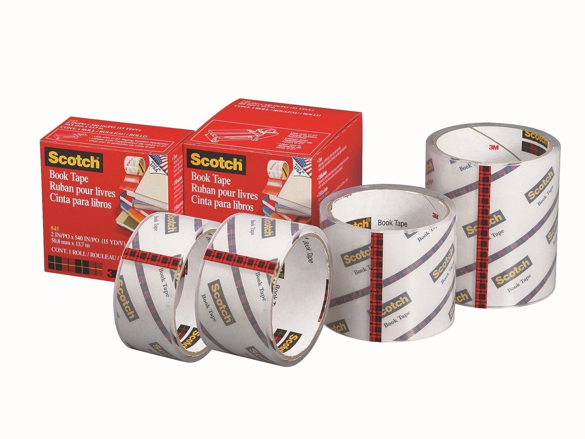 845 Book Tape, Boxed 4" x 15 yds