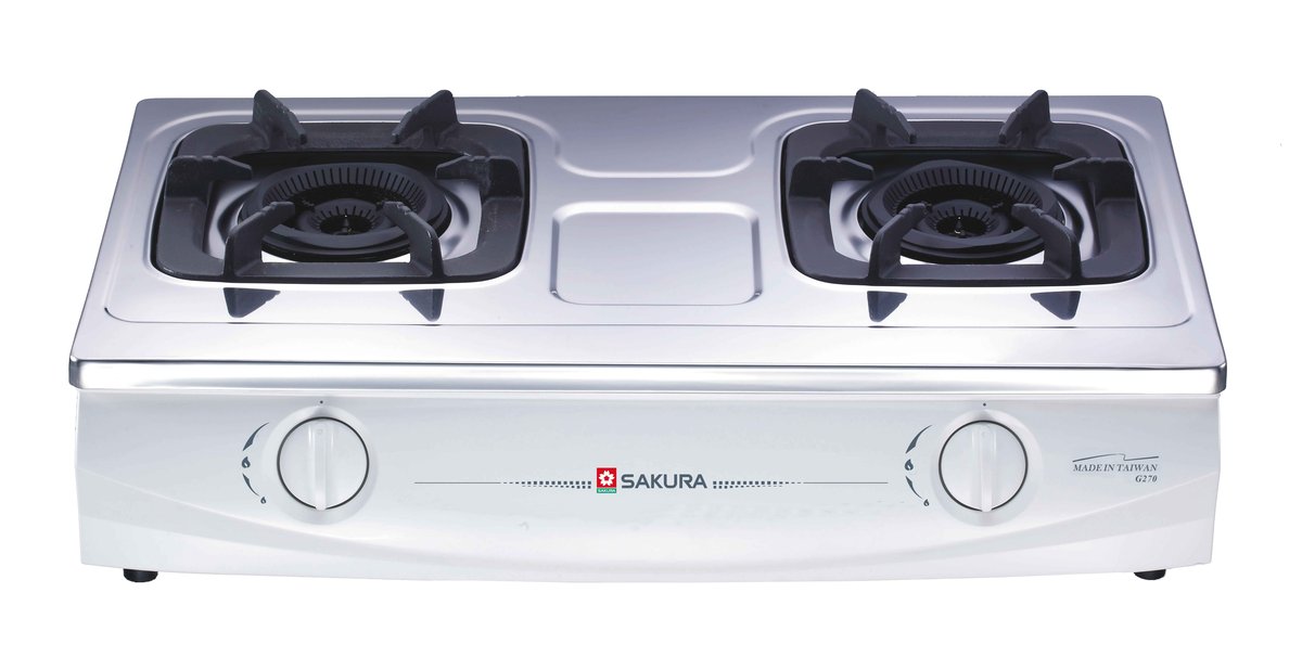 Sakura | 全不銹鋼機身雙頭座檯煮食爐(煤氣) G270T <送總代理標準安裝服務價值$150> | HKTVmall Online Shopping