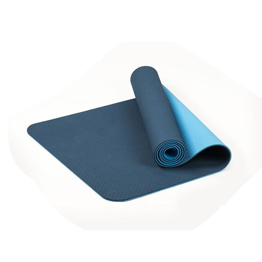 IRainbow, (Blue, 不跟繩, 183cm x 61cm x 6mm )Eco-Friendly TPE Yoga Mat雙色瑜伽墊, Color : Blue