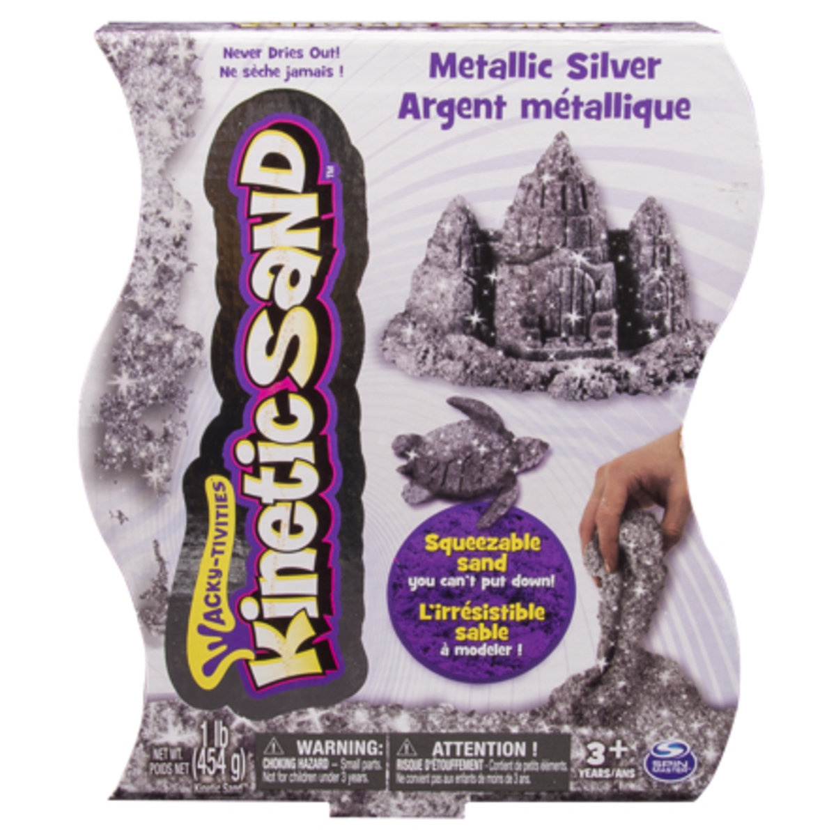 kinetic sand metallic silver