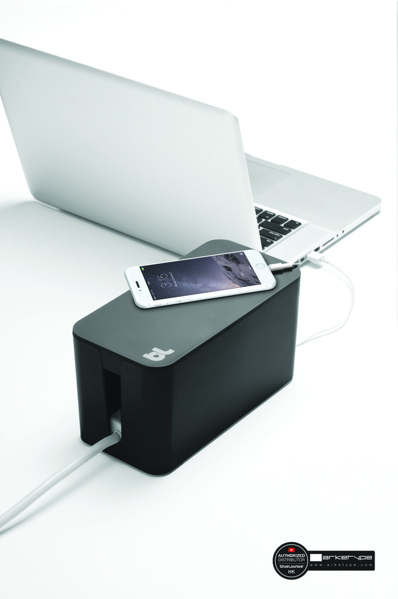 Bluelounge Cablebox Mini 細電線/電拖板收納盒 - 黑色