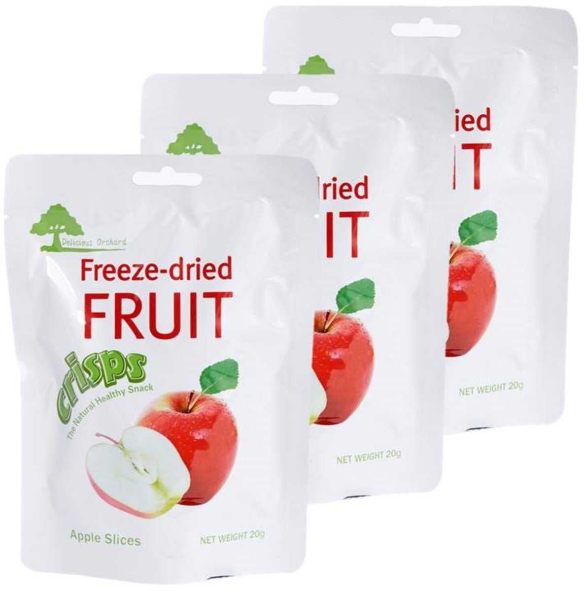 Freeze-dried Apple Slices (No Sugar Added) x3