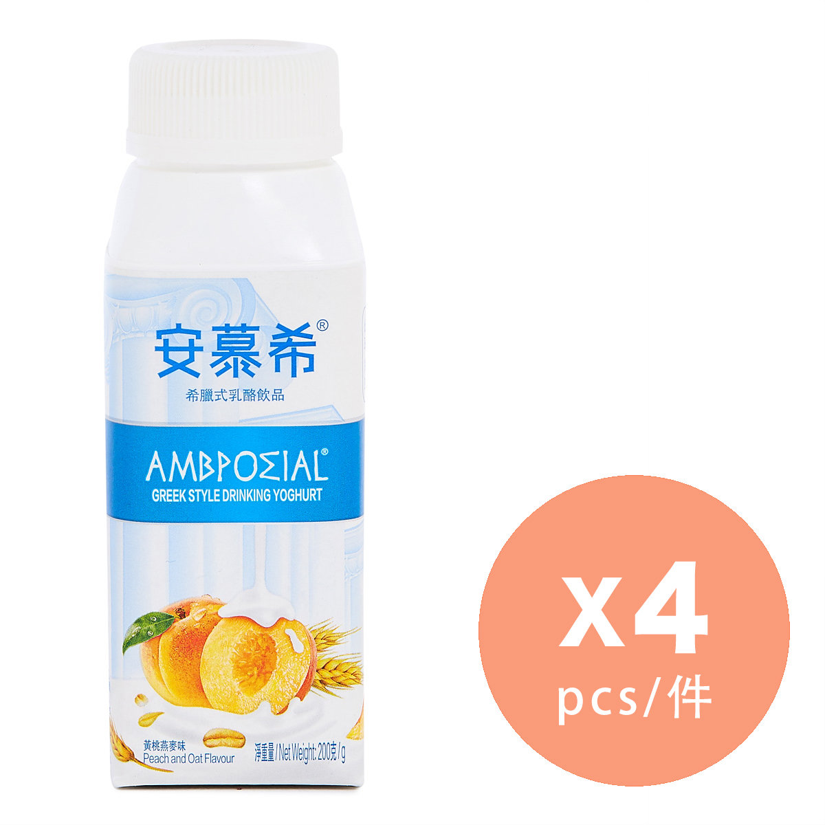 希臘式乳酪飲品黃桃燕麥味