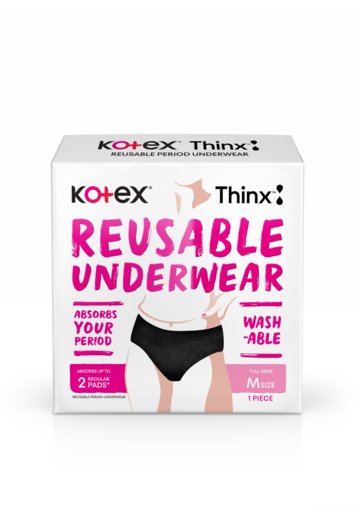 Kotex, Reusable Pants M (Underwear Design, Anti-Leakage, Drywick Layer  Technology, Odor Control, Machine-Wa