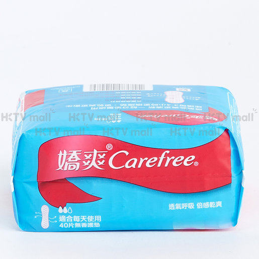 CAREFREE Breathable Unscented Panty Liners 40s, Feminine Care