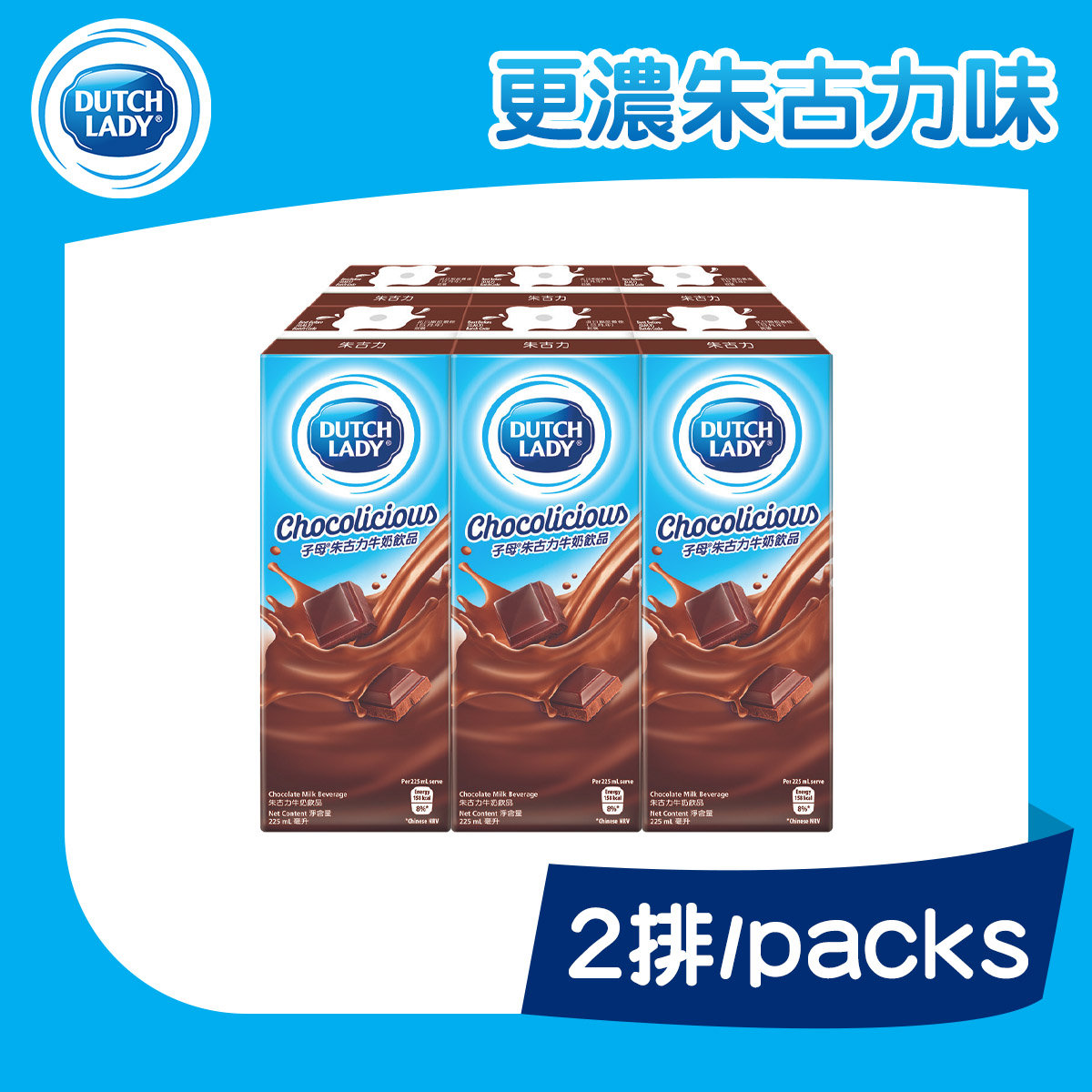 Chocolate Milk Beverage 6 x 225mL x 2 packs