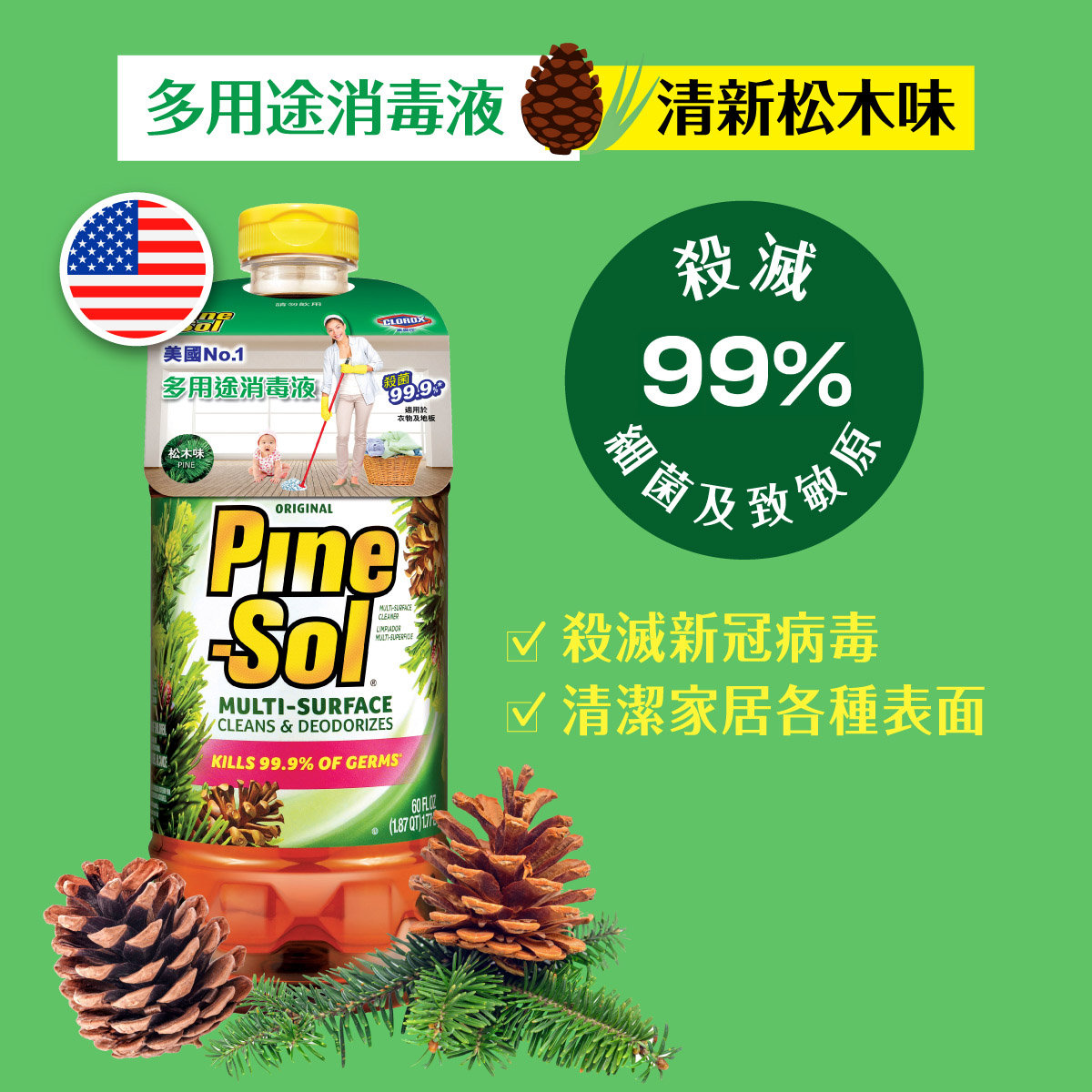 Pine Sol 多用途消毒液(松木味)