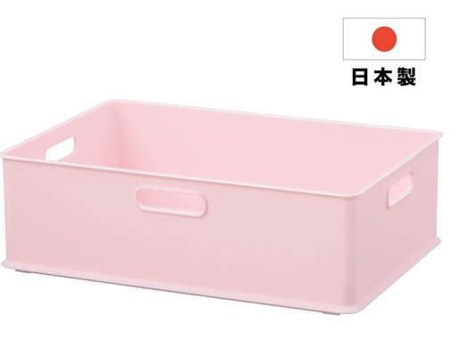 Plastic Storage Box (M) - Light Pink 