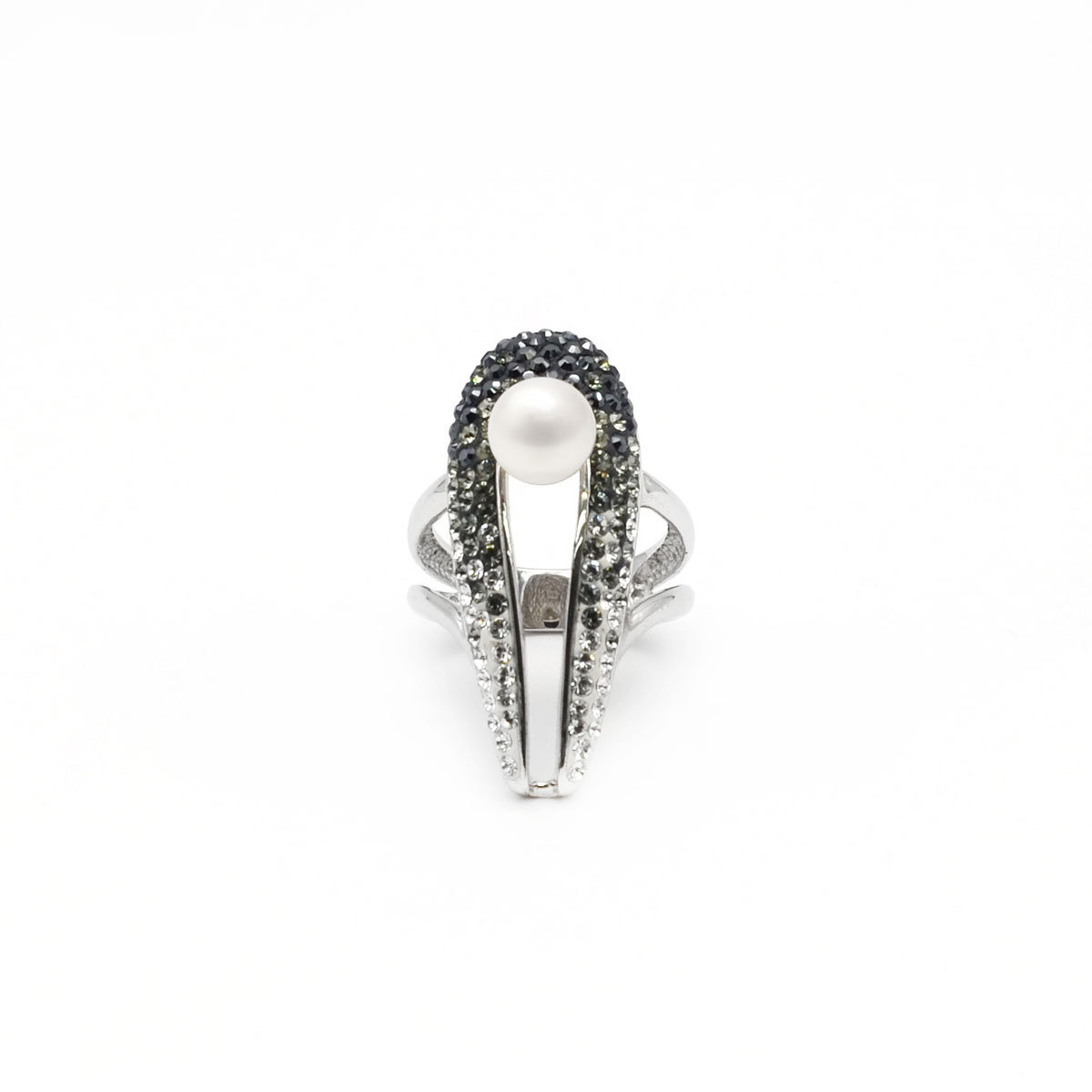 Swarovski Heel with Cultured fresh water pearl and 925 silver ring