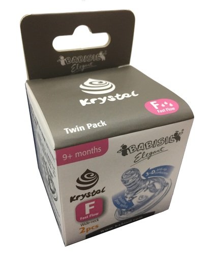 Baby Elegance Wide Neck Teat Fast Flow Pack of 2