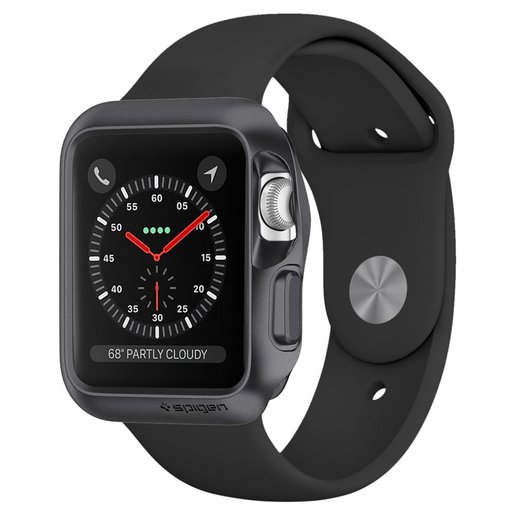 Spigen | Apple Watch Series 3/2/1 (38mm) Slim Armor 保護殻- 太空灰