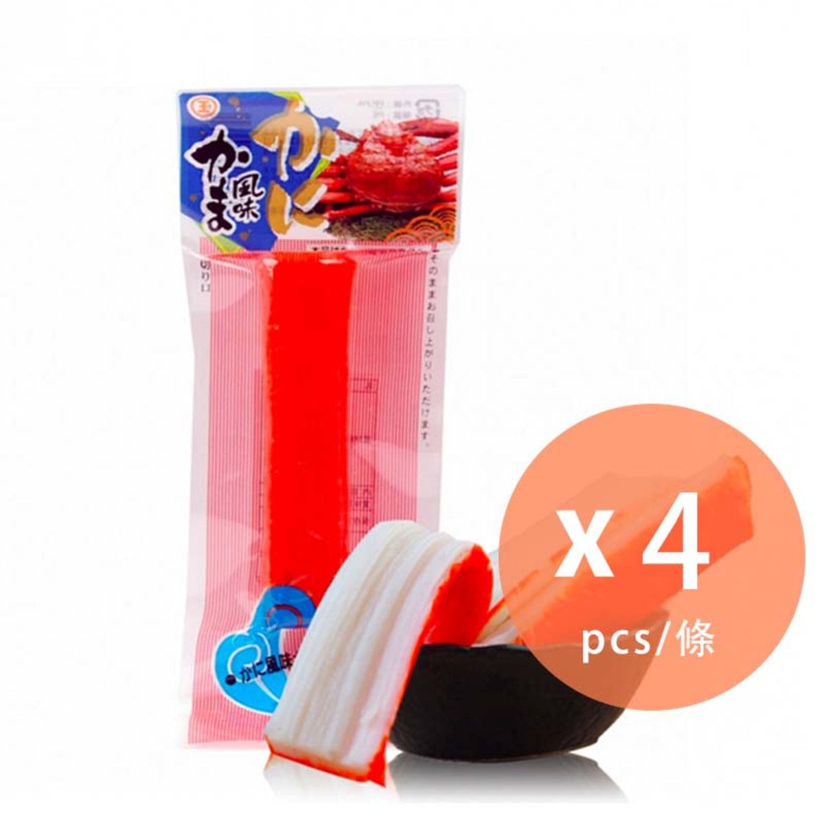 丸玉蟹柳棒 45g x4 (4977950614631_4) [日本仿蟹柳][丸玉出品]