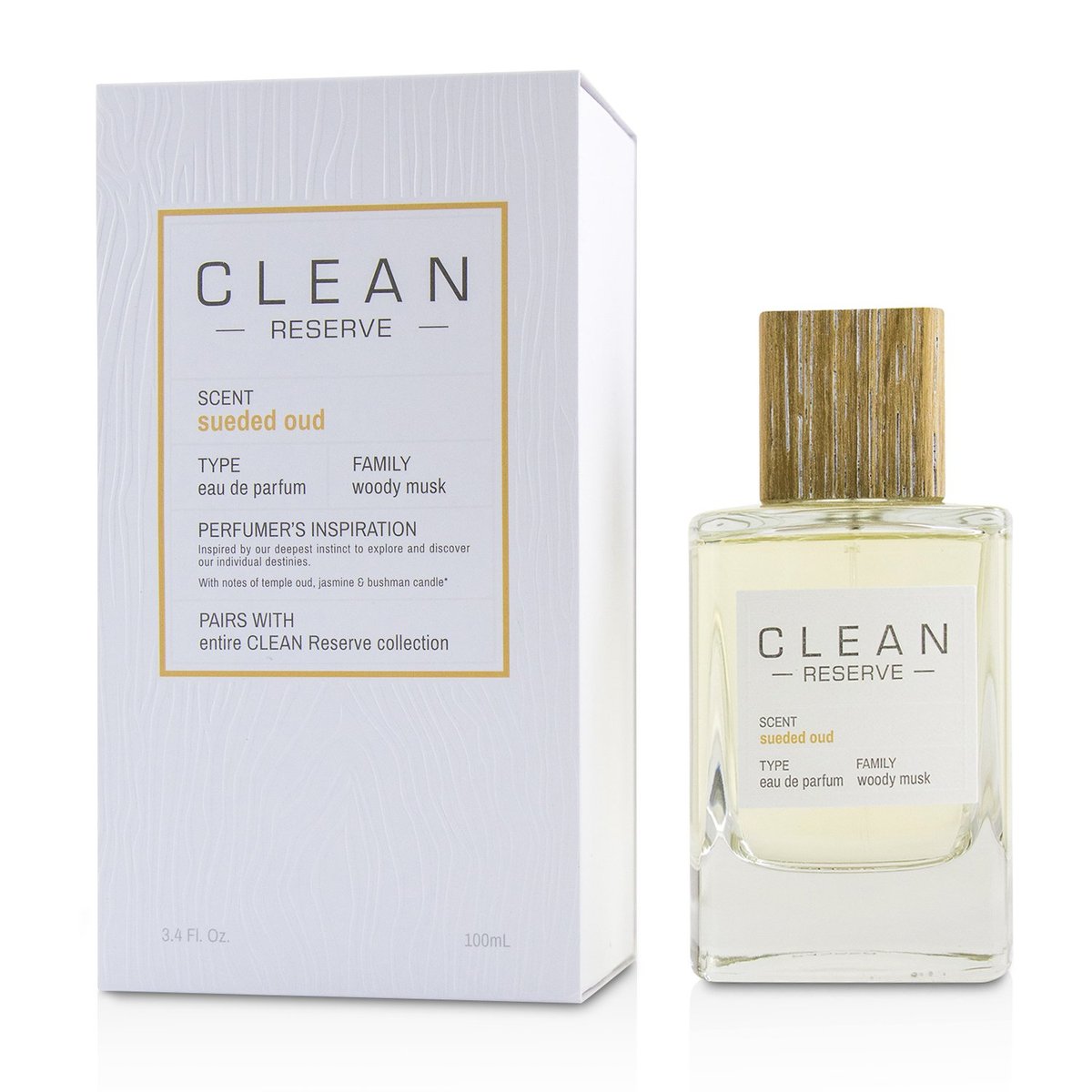 Clean Sueded Oud Eau De Parfum Spray 100l/3.4oz - [Parallel Import Product]