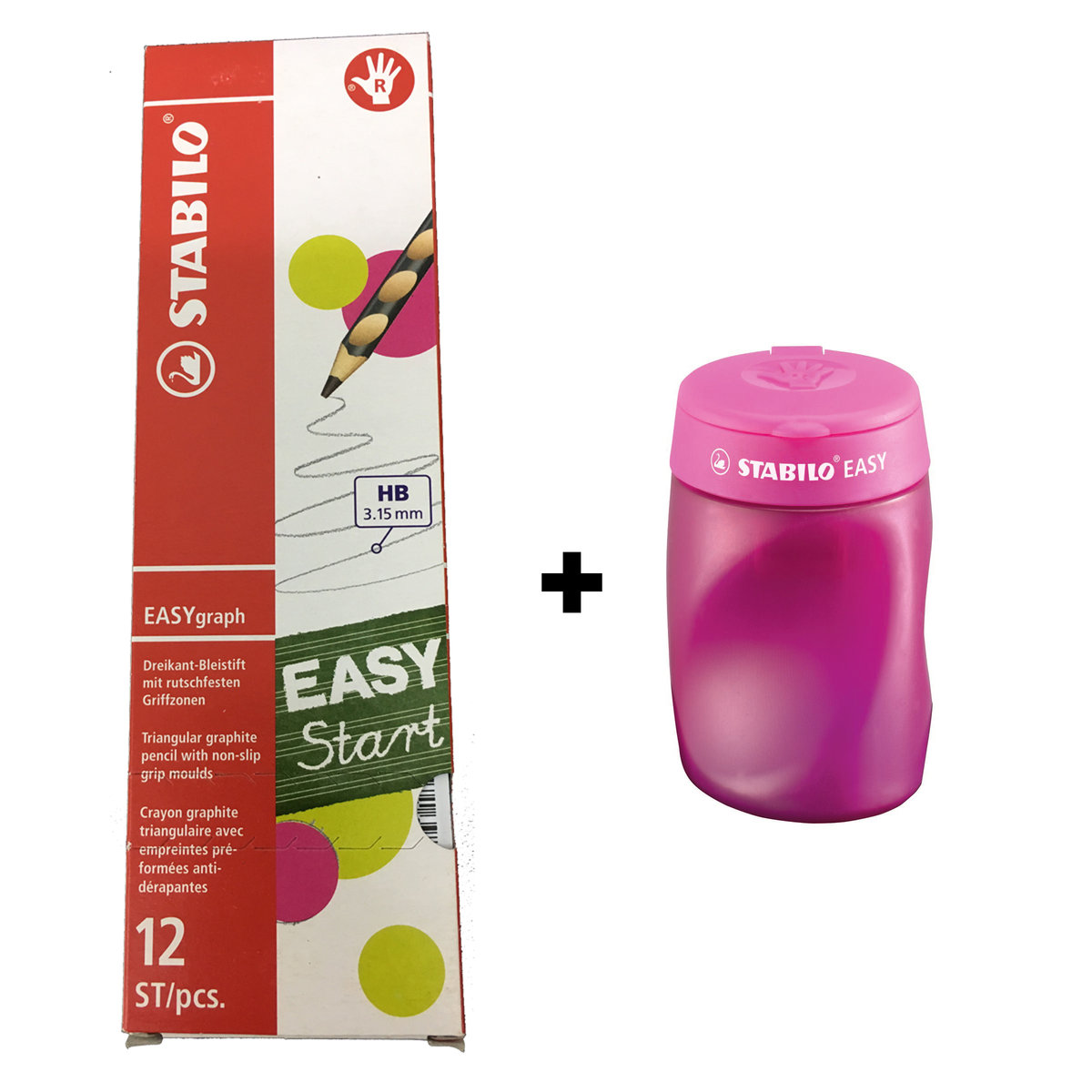322HB-BX+4502/1 EASYgraph Pencil + EASYSharpener R-Pink