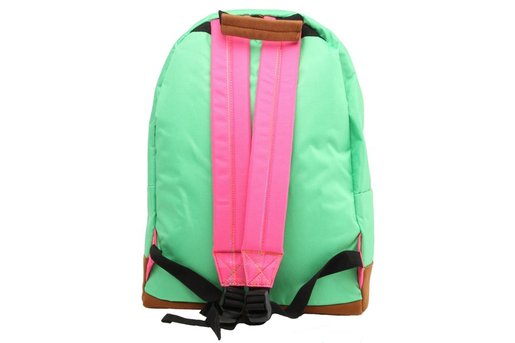 green pink backpack