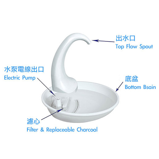 swan pet drinking fountain