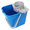 15L Polypropylene Mop Bucket with Bucket Wringer, Red [HT-CTAB15R]