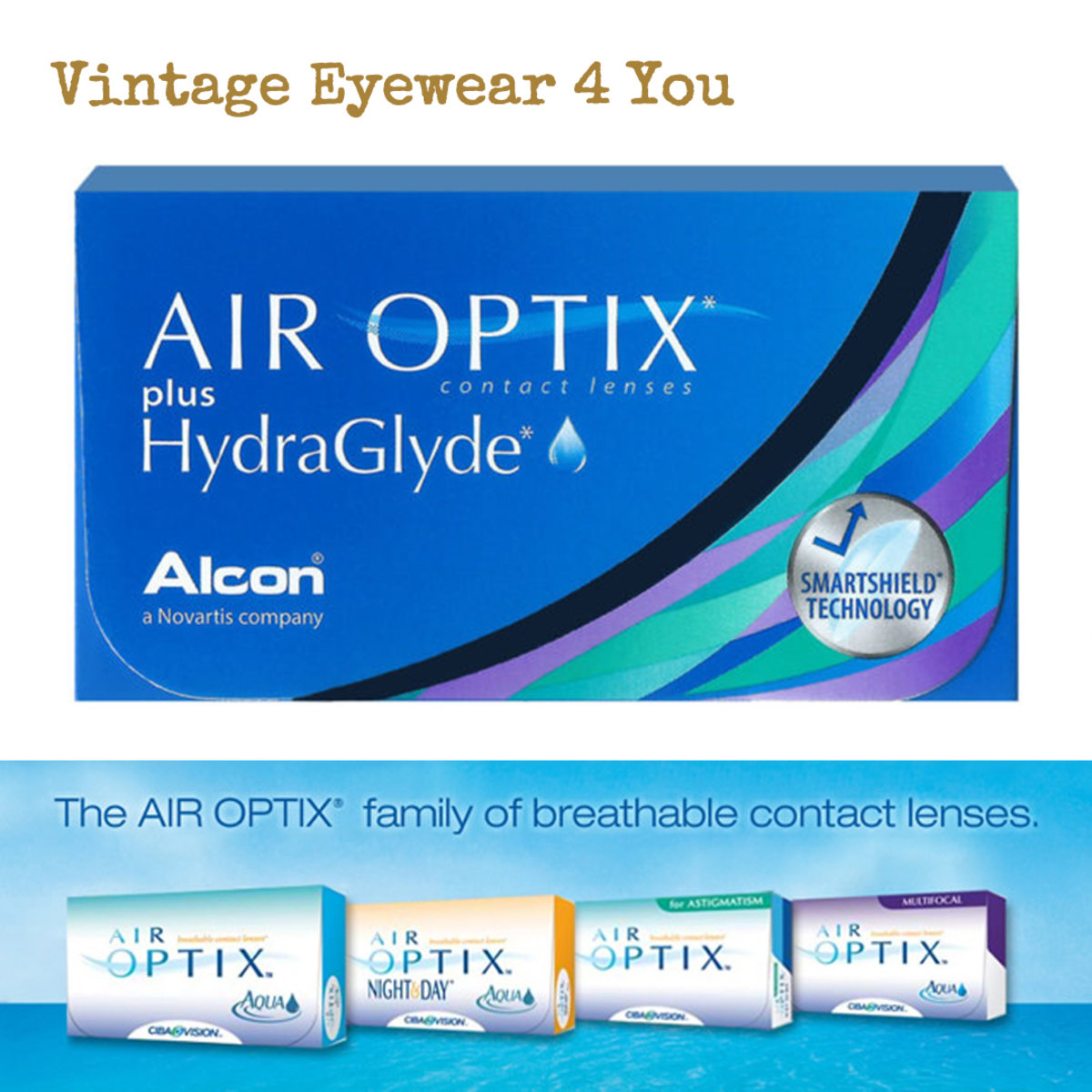 AIR OPTIX plus HydraGlyde 6pcs/box•Dealer Products **FREE TRIAL**